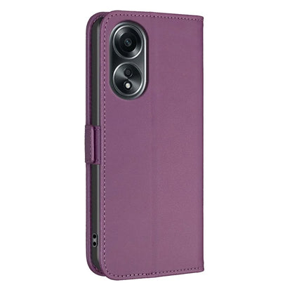 BINFEN COLOR BF31 For Oppo A58 4G PU Leather Stand Card Slots Case Double Magnetic Clasp