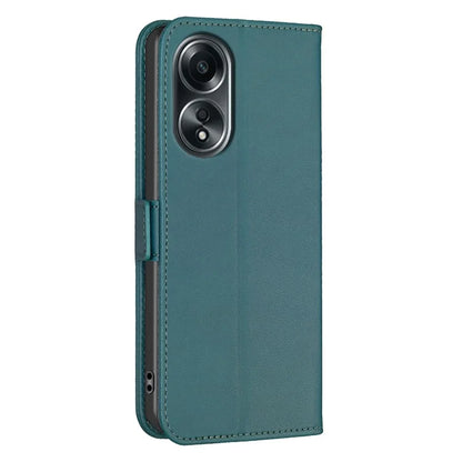 BINFEN COLOR BF31 For Oppo A58 4G PU Leather Stand Card Slots Case Double Magnetic Clasp