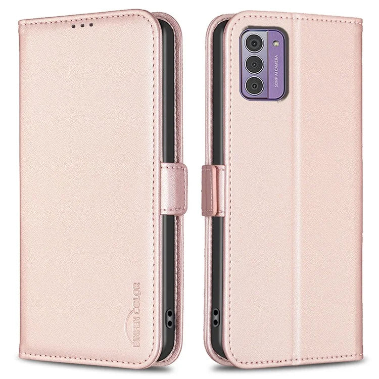 BINFEN COLOR BF31 For Nokia G42 / G310 Leather Wallet Phone Case Stand Magnetic Closure Cover