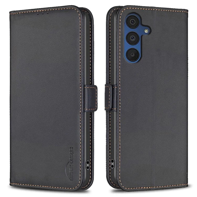 BINFEN COLOR BF31 For Samsung Galaxy A35 5G Leather Flip Cover Shockproof Wallet Phone Case