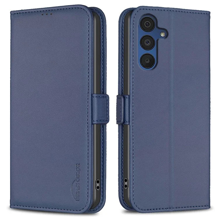 BINFEN COLOR BF31 For Samsung Galaxy A35 5G Leather Flip Cover Shockproof Wallet Phone Case
