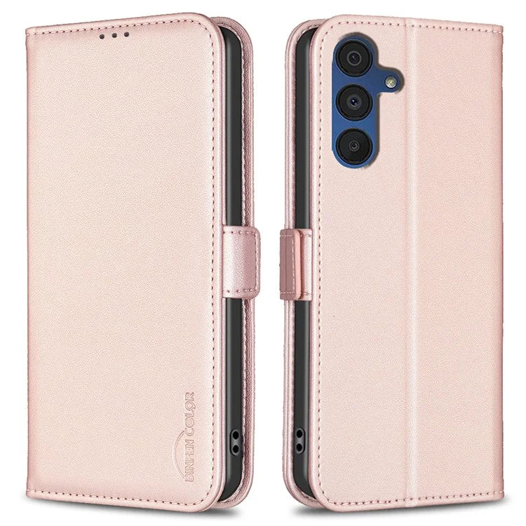 BINFEN COLOR BF31 For Samsung Galaxy A35 5G Leather Flip Cover Shockproof Wallet Phone Case