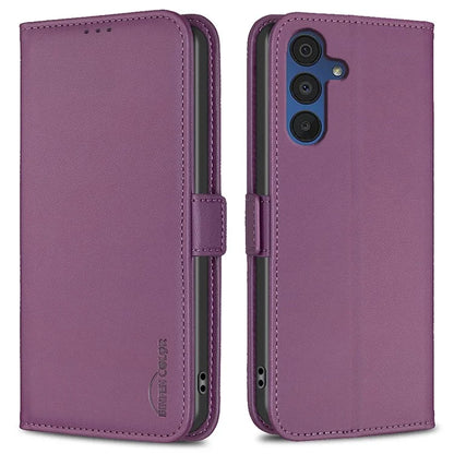 BINFEN COLOR BF31 For Samsung Galaxy A35 5G Leather Flip Cover Shockproof Wallet Phone Case