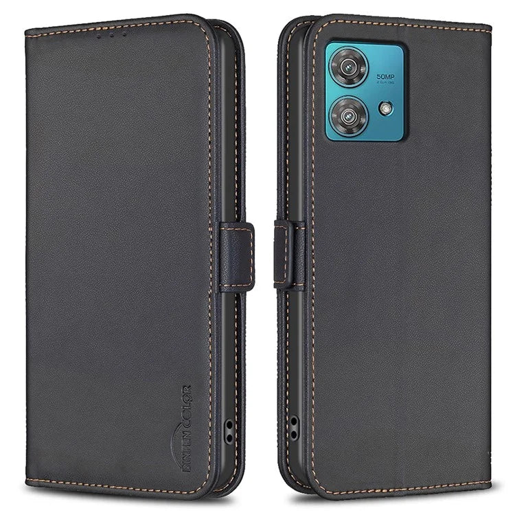 BINFEN COLOR BF31 For Motorola Edge 40 Neo 5G Leather Phone Cover Wallet Case