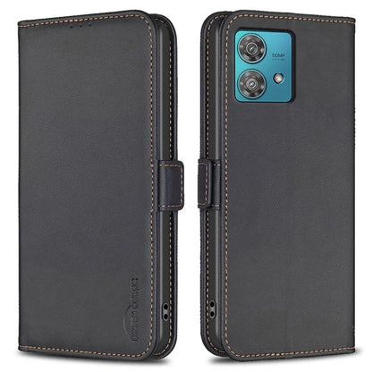 BINFEN COLOR BF31 For Motorola Edge 40 Neo 5G Leather Phone Cover Wallet Case