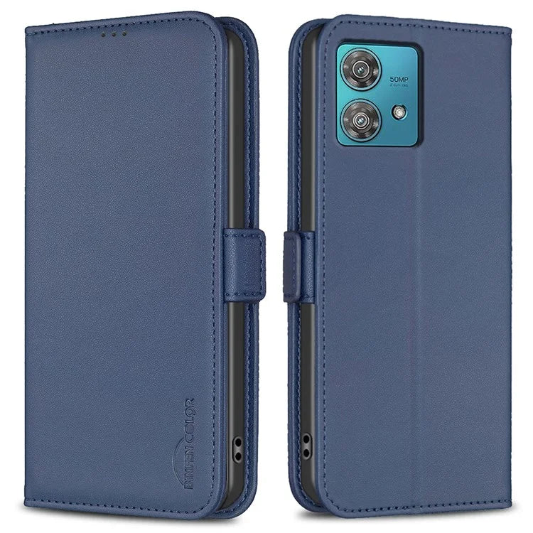 BINFEN COLOR BF31 For Motorola Edge 40 Neo 5G Leather Phone Cover Wallet Case