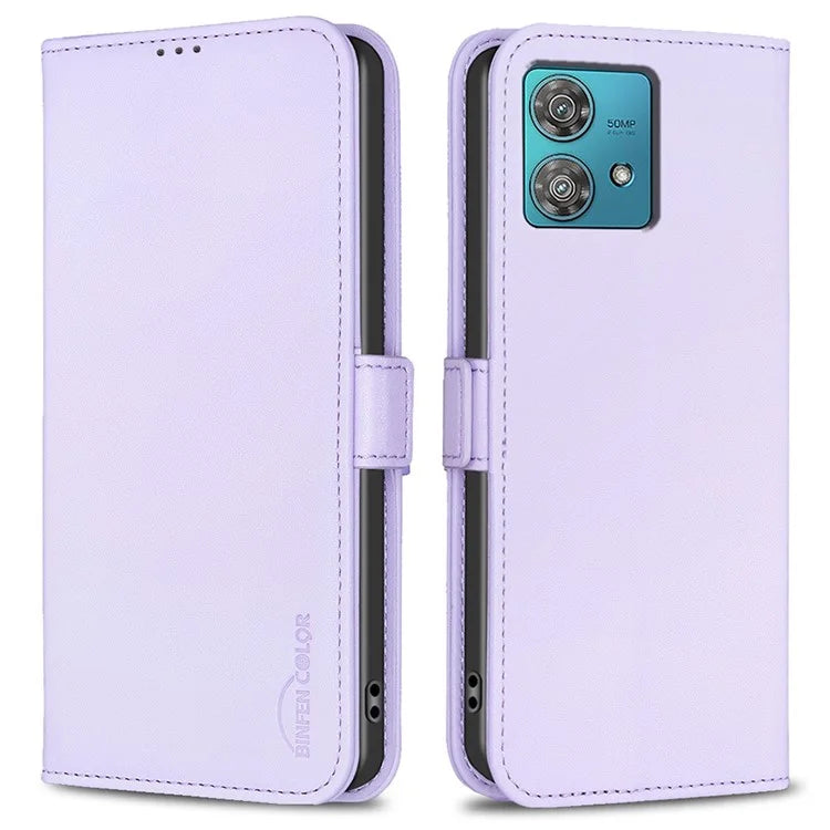 BINFEN COLOR BF31 For Motorola Edge 40 Neo 5G Leather Phone Cover Wallet Case