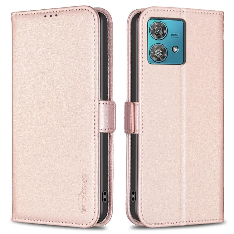 BINFEN COLOR BF31 For Motorola Edge 40 Neo 5G Leather Phone Cover Wallet Case