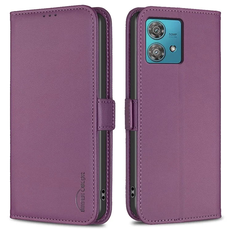 BINFEN COLOR BF31 For Motorola Edge 40 Neo 5G Leather Phone Cover Wallet Case