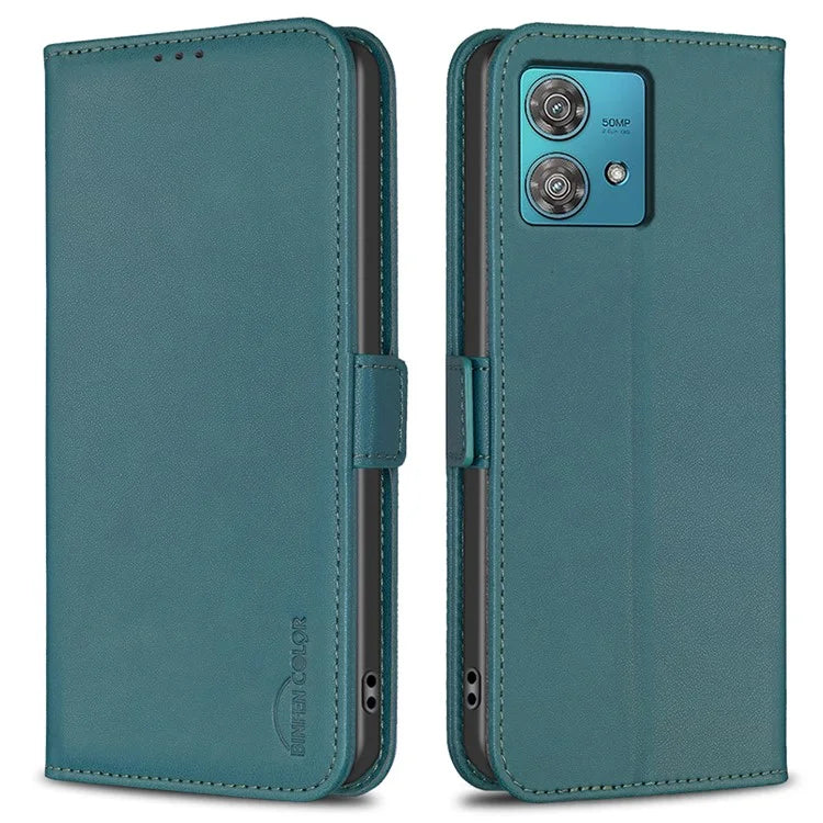 BINFEN COLOR BF31 For Motorola Edge 40 Neo 5G Leather Phone Cover Wallet Case