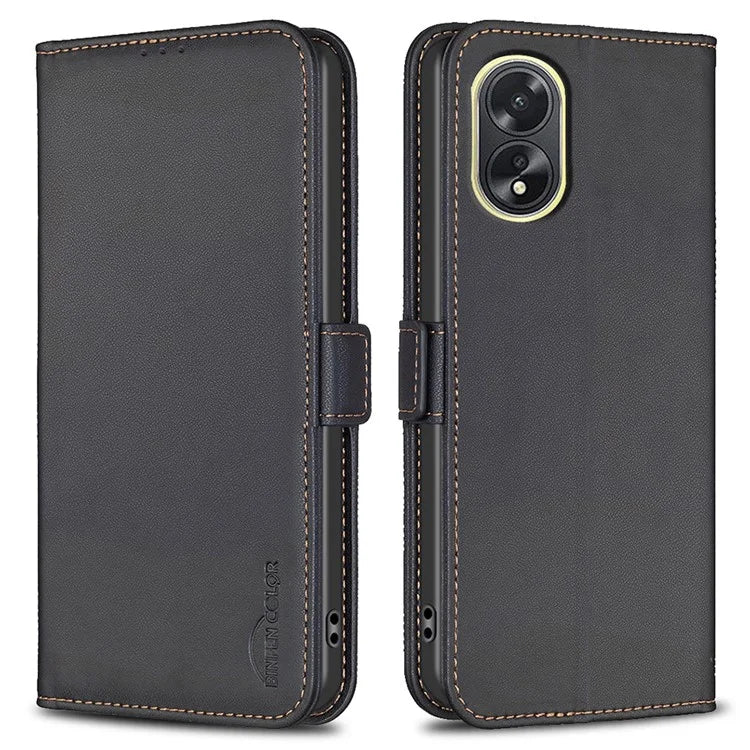 BINFEN COLOR BF31 For Oppo A38 4G / A18 4G Flip Phone Case PU Leather Wallet Cover