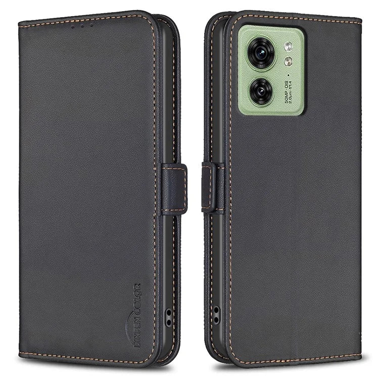 BINFEN COLOR BF31 For Motorola Edge 40 5G Phone Case Leather Wallet Stand Cover