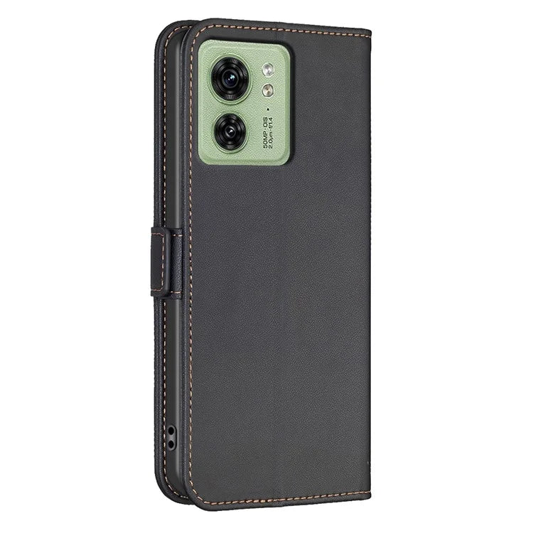 BINFEN COLOR BF31 For Motorola Edge 40 5G Phone Case Leather Wallet Stand Cover