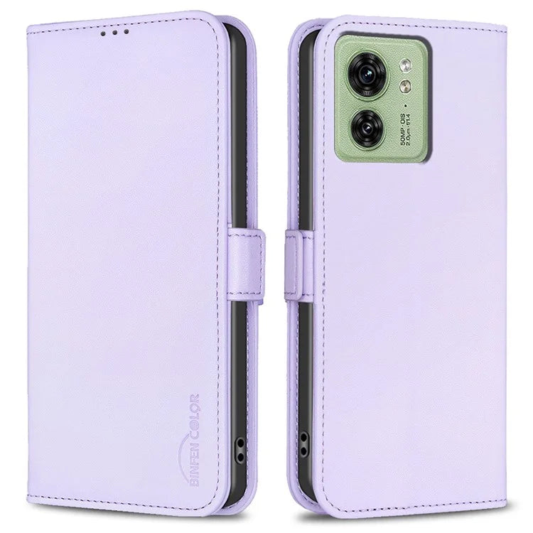 BINFEN COLOR BF31 For Motorola Edge 40 5G Phone Case Leather Wallet Stand Cover
