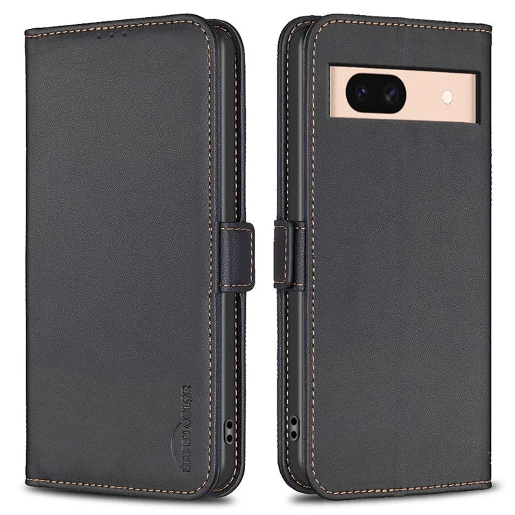 BINFEN COLOR BF31 For Google Pixel 8a Case Shockproof PU Leather+TPU Flip Wallet Phone Cover