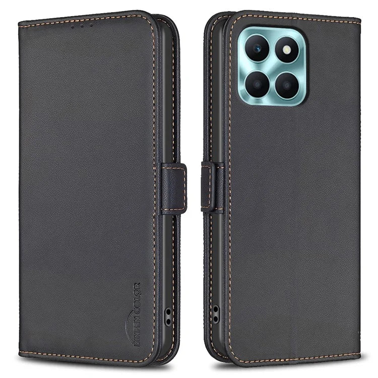 BINFEN COLOR BF31 For Honor X6a 4G Case Stand Leather Wallet Phone Cover