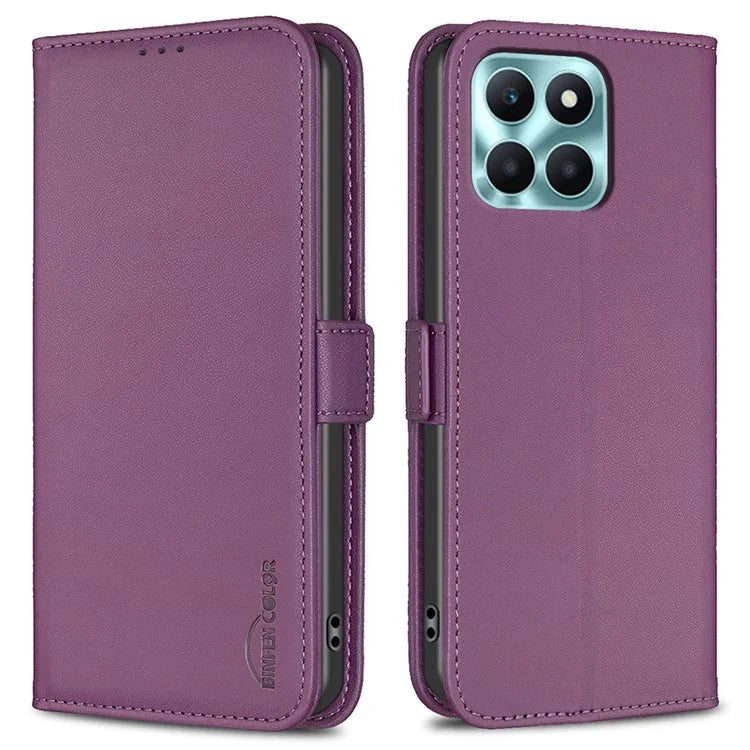 BINFEN COLOR BF31 For Honor X6a 4G Case Stand Leather Wallet Phone Cover