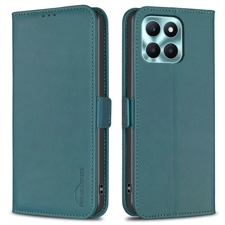 BINFEN COLOR BF31 For Honor X6a 4G Case Stand Leather Wallet Phone Cover