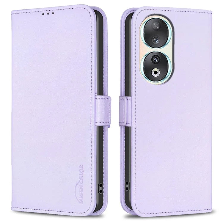 BINFEN COLOR BF31 For Honor 90 Case Wallet Stand Leather Flip Phone Cover