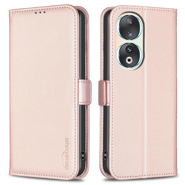 BINFEN COLOR BF31 For Honor 90 Case Wallet Stand Leather Flip Phone Cover