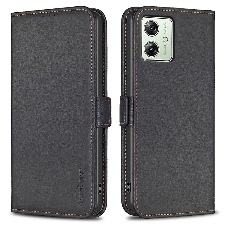 BINFEN COLOR BF31 For Motorola Moto G54 5G / G14 4G Case Wallet PU Leather Phone Cover