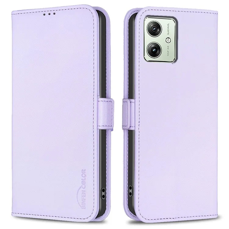 BINFEN COLOR BF31 For Motorola Moto G54 5G / G14 4G Case Wallet PU Leather Phone Cover