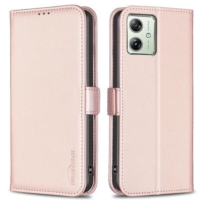 BINFEN COLOR BF31 For Motorola Moto G54 5G / G14 4G Case Wallet PU Leather Phone Cover