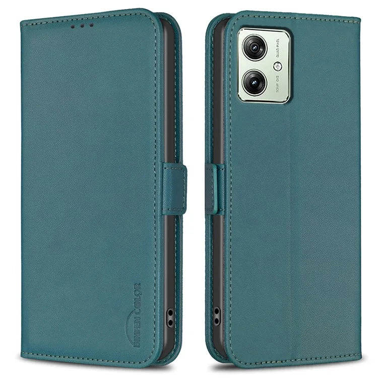 BINFEN COLOR BF31 For Motorola Moto G54 5G / G14 4G Case Wallet PU Leather Phone Cover