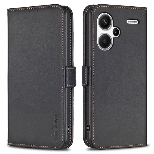 BINFEN COLOR BF31 For Xiaomi Redmi Note 13 Pro+ 5G Leather Wallet Case Phone Stand
