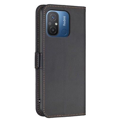 BINFEN COLOR BF31 For Xiaomi Redmi 12C 4G Leather Case Wallet Magnetic Clasp Cover