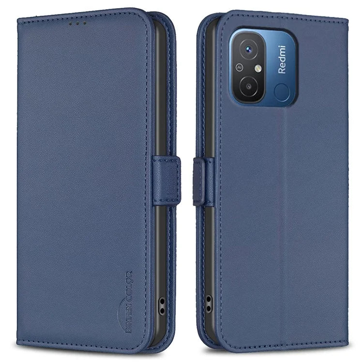 BINFEN COLOR BF31 For Xiaomi Redmi 12C 4G Leather Case Wallet Magnetic Clasp Cover