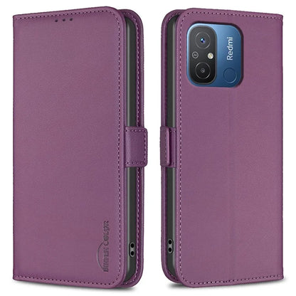 BINFEN COLOR BF31 For Xiaomi Redmi 12C 4G Leather Case Wallet Magnetic Clasp Cover
