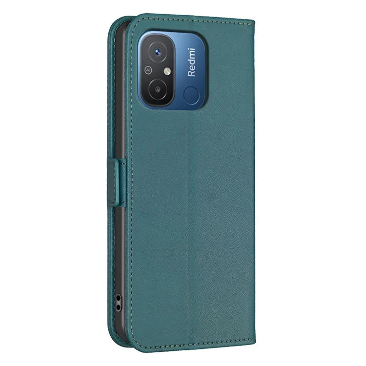 BINFEN COLOR BF31 For Xiaomi Redmi 12C 4G Leather Case Wallet Magnetic Clasp Cover