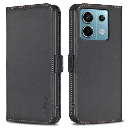 BINFEN COLOR BF31 For Xiaomi Redmi Note 13 Pro 5G / Poco X6 5G Leather Case Phone Wallet Cover