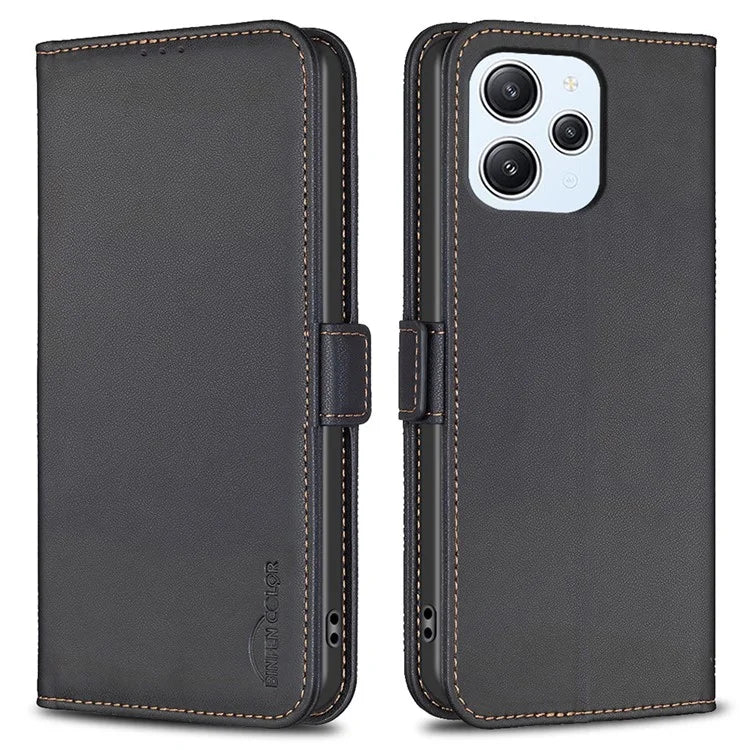 BINFEN COLOR BF31 For Xiaomi Redmi 12 4G Phone Case Wallet Leather Phone Cover