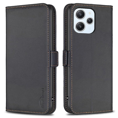 BINFEN COLOR BF31 For Xiaomi Redmi 12 4G Phone Case Wallet Leather Phone Cover