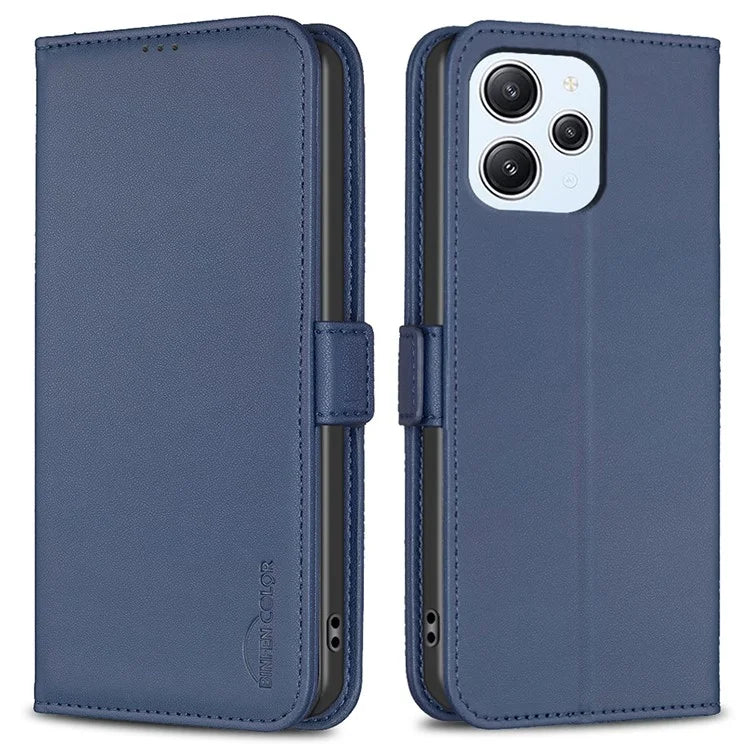 BINFEN COLOR BF31 For Xiaomi Redmi 12 4G Phone Case Wallet Leather Phone Cover