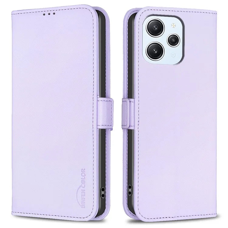 BINFEN COLOR BF31 For Xiaomi Redmi 12 4G Phone Case Wallet Leather Phone Cover
