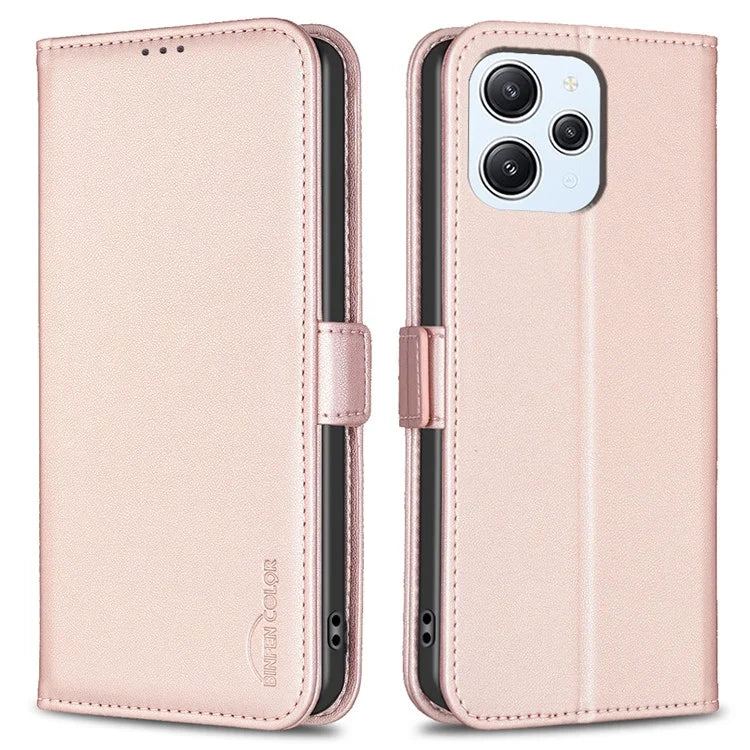BINFEN COLOR BF31 For Xiaomi Redmi 12 4G Phone Case Wallet Leather Phone Cover