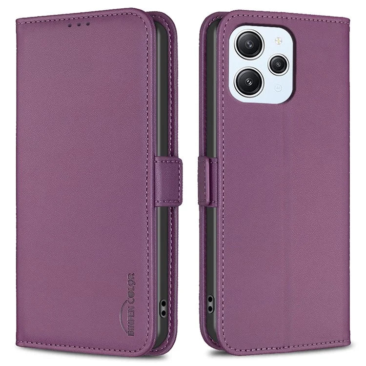 BINFEN COLOR BF31 For Xiaomi Redmi 12 4G Phone Case Wallet Leather Phone Cover