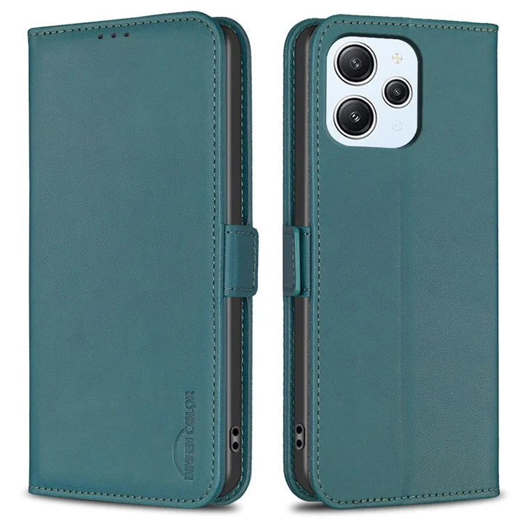 BINFEN COLOR BF31 For Xiaomi Redmi 12 4G Phone Case Wallet Leather Phone Cover
