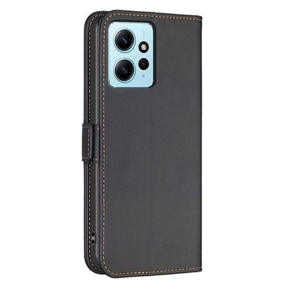 BINFEN COLOR BF31 For Xiaomi Redmi Note 12 4G Leather Phone Case Magnetic Clasp Wallet