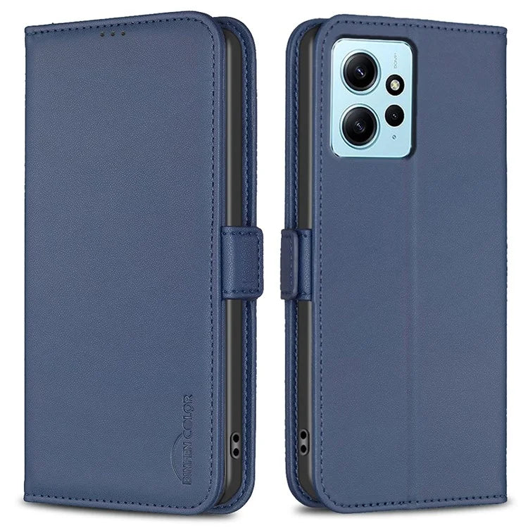 BINFEN COLOR BF31 For Xiaomi Redmi Note 12 4G Leather Phone Case Magnetic Clasp Wallet