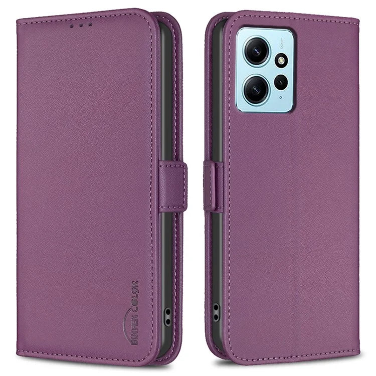 BINFEN COLOR BF31 For Xiaomi Redmi Note 12 4G Leather Phone Case Magnetic Clasp Wallet