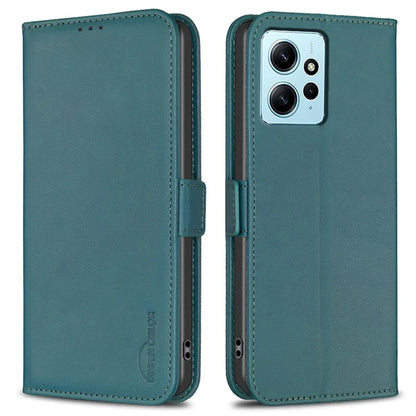 BINFEN COLOR BF31 For Xiaomi Redmi Note 12 4G Leather Phone Case Magnetic Clasp Wallet
