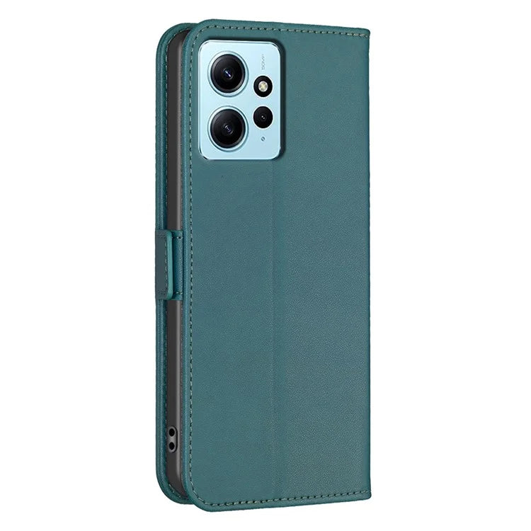 BINFEN COLOR BF31 For Xiaomi Redmi Note 12 4G Leather Phone Case Magnetic Clasp Wallet