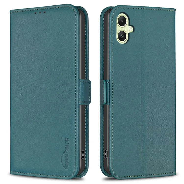 BINFEN COLOR BF31 For Samsung Galaxy A05 4G Case Stand Leather Anti-fall Wallet Phone Cover