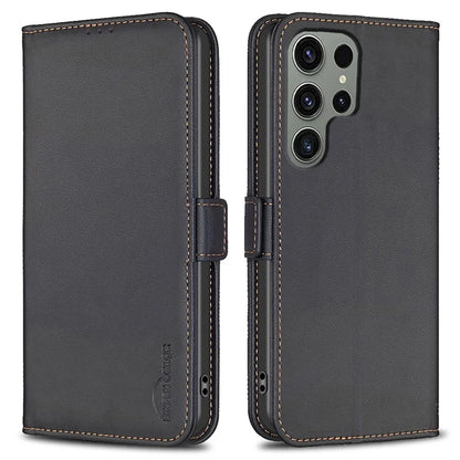 BINFEN COLOR BF31 For Samsung Galaxy S23 Ultra Case Wallet PU Leather Stand Cover