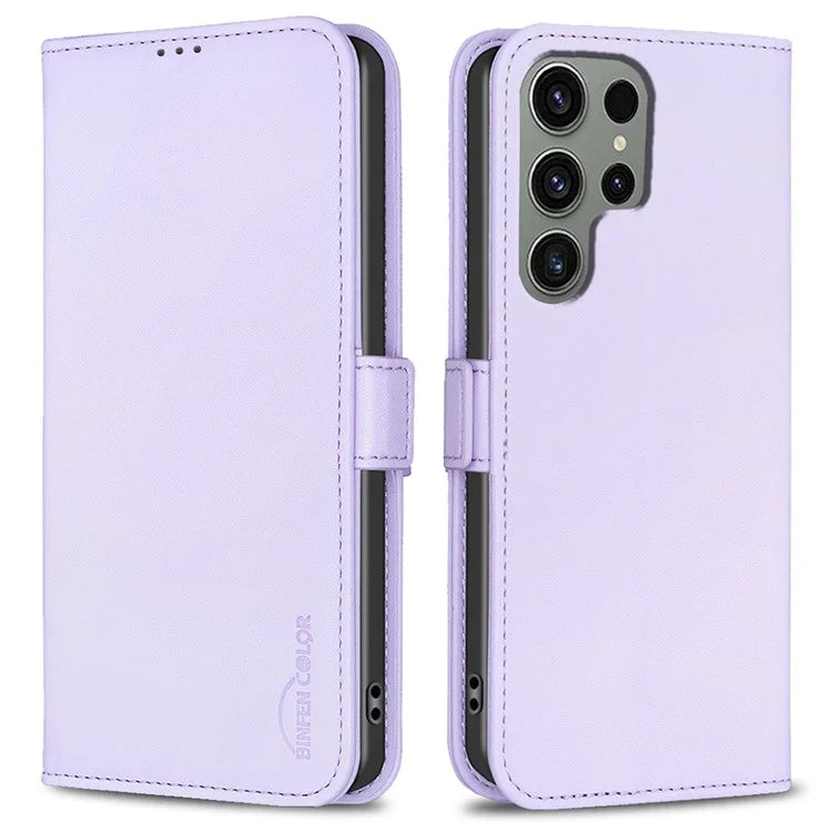 BINFEN COLOR BF31 For Samsung Galaxy S23 Ultra Case Wallet PU Leather Stand Cover