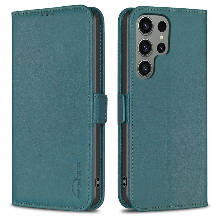 BINFEN COLOR BF31 For Samsung Galaxy S23 Ultra Case Wallet PU Leather Stand Cover